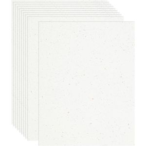 Wit CV papier 24 stuks, 30 x 20 cm - Decoratief papier met bronzen vlokken voor certificaten, bruiloften, uitnodigingen, brieven.
