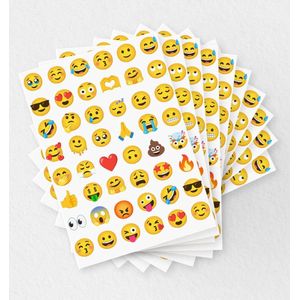10 Stickervellen Emoji Stickers - 480 Stickers - De Originele Emoji Stickers - Emoji 2025 Stickervellen - Emotie Stickers - Beloningsstickers - Planner Stickers - Emotie Stickers - Emoji - Stickers Kinderen - Stickers Volwassenen - Smiley Stickers