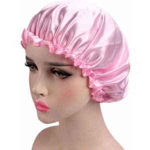 Finnacle - Satijnen Slaapmuts - de perfecte nachtmut voor dames en volwassenen in licht roze!