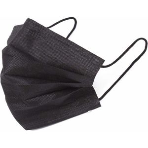 Wegwerpmaskers / Mondkapjes 3-Laag - Zwart - 50 Stuks