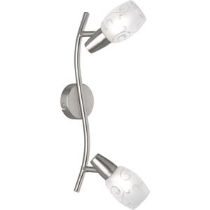 LED Plafondspot - Plafondverlichting - Torna Kalora - E14 Fitting - 2-lichts - Rechthoek - Mat Nikkel - Aluminium