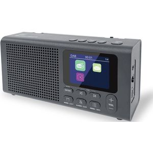 Caliber Noodradio dab+ - Radio op Batterijen - Noodpakket - Noodradio - FM en DAB+ - Werkt op Batterijen en Netstroom - LCD-scherm - Wekkerfunctie - 10 Presets (HPG318DAB)