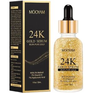 24K Gold Serum Gold with 5% Retinol, 7% Vitamin E - 30ml