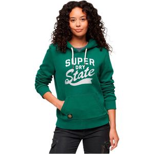 Superdry College Scripted Graphic Capuchon Groen M Vrouw
