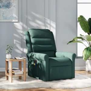 vidaXL Massagestoel - Verstelbaar - Donkergroen - Stof