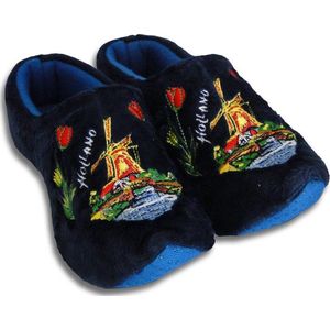 Klomppantoffels Blauw met windmolen maat 42 - 44