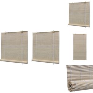 vidaXL Bamboe Rolgordijn - 120 x 160 cm - Privacy met licht filtering - Hoogwaardig materiaal - Jaloezie