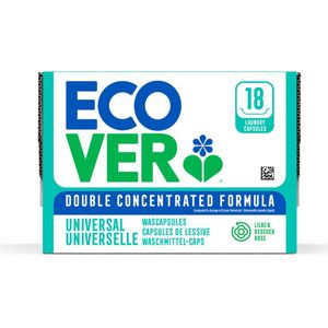 Ecover Wascapsules 18 stuks - 18 Wasbeurten - Geconcentreerde formule - Voor Gekleurde Was - Lila & Roos geur
