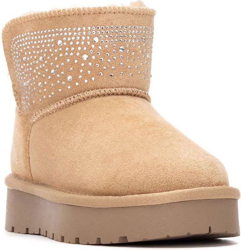 Xti - 15130003 - Enkellaarsjes - Beige - Aussie-stijl - Veganistisch