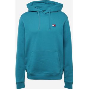 Tommy Jeans Hoodie Cyaan blauw maat S - Trui met capuchon - turquoise