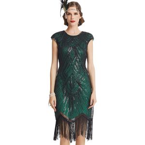 Flapper Jurk 1920s Kralen Great Gatsby Stijl