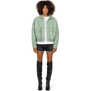 Goosecraft leren jas zomer GC Daisies jacket minty green maat m