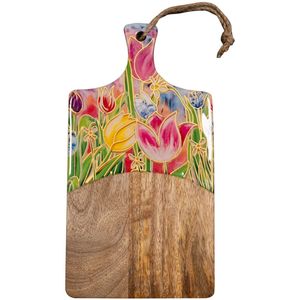 Kaasplank Dutch Beauty Spring – Ø25x13 cm – H2 cm – Ontwerp van Rick Triest – Hollandse Kunst – Luxe Serveerplank
