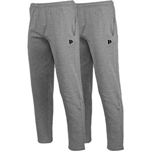 2- Pack Donnay Joggingbroek rechte pijp - Sportbroek - Heren - Maat 3XL - Silver-marl