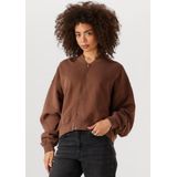 My Essential Wardrobe - Sweat Jacket - Bruin - Dames