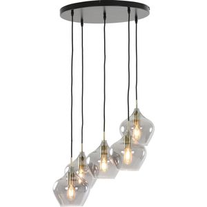 Light & Living Hanglamp Rakel - Antiek Brons - Ø61cm - 5L - Modern,Luxe - Hanglampen Eetkamer, Slaapkamer, Woonkamer