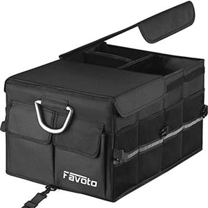 Kofferbak Organizer voor Auto met Deksel - Opvouwbaar, Meervoudig Vak, Duurzaam Oxford Materiaal, Nachtreflectoren en Verstelbare Riemen