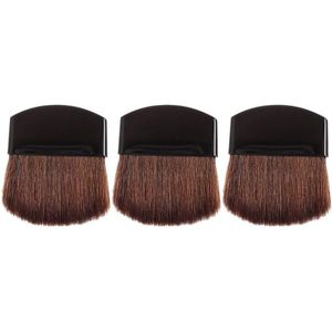 Inovra - Make-up Borstels Set voor Gezicht en Cosmetica - Draagbare Borstels met Paardenhaar Zwart