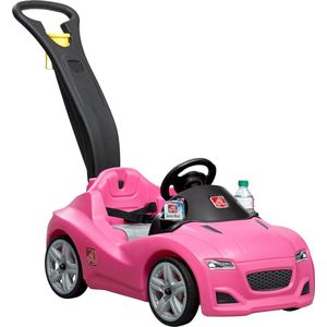 Step2 Whisper Ride Cruiser Loopwagen in Roze - Duwauto / Loopauto met duwstang - Voor kinderen vanaf 1,5 jaar