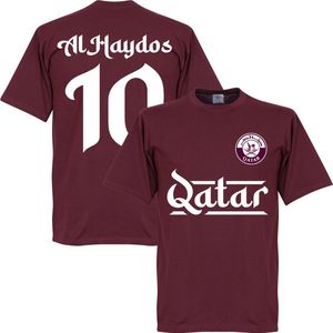 Qatar Al Haydos 10 Team T-Shirt - Bordeaux Rood - XXL