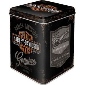 Harley-Davidson Genuine Logo Metalen Theedoosje