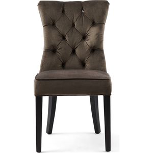 Riviera Maison Eetkamerstoel Velvet - Balmoral Dining Chair - Antraciet Grijs