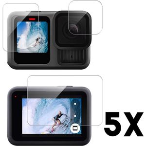 TechDefend Screenprotector - Geschikt voor GoPro Hero 13 Black - 5-Pack - Gehard Glas