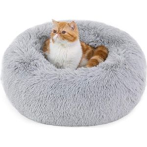Kattenmand, kattenbed, opvouwbaar, voor katten of kleinere honden, zacht, pluizig kunstbont 50x50 cm