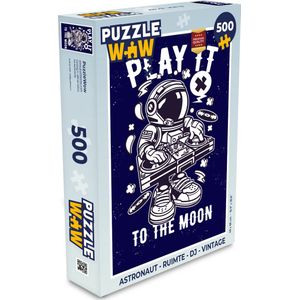 Puzzel Astronaut - Ruimte - DJ - Vintage - Legpuzzel - Puzzel 500 stukjes