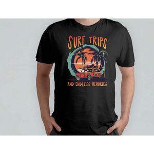 Surf trips and endless memories - T Shirt - RoadTrip - CarTrip - TravelByCar - Driving - Autoreis - ReizenMetDeAuto - Rijden - RoadTrippin