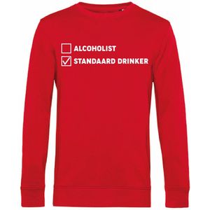 7431 - Sweater - Standaard drinker-Red-XL