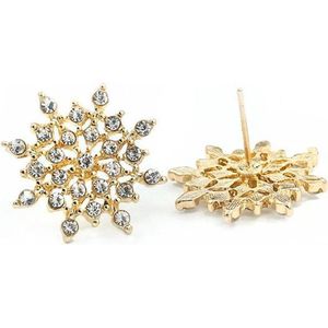 Fashionidea - Mooie goudkleurige oorbellen met diamant look de Earring Star Diamond Gold