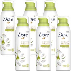 Dove Douche Foam – Coconut Oil - 200ml - 6stuks - Voordeelverpakking