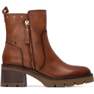 Carmela - 16257203-CAMEL - Leren Enkellaarsjes - Bruin - Hakhoogte 1 tot 3 cm