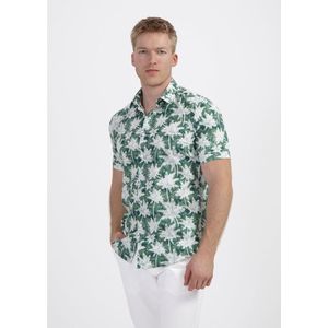 overhemd strijkvrij - Katoen - Groen - Maat EU38/S