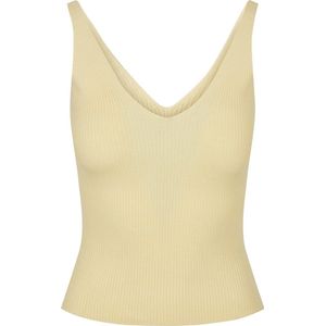 Urban Classics Mouwloze top -4XL- Rib Knit Geel