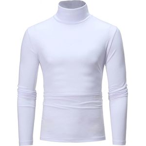 Thermo onderhemd voor heren met lange mouwen, coltrui, elastisch en warm