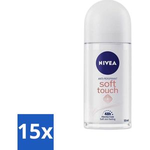 Nivea - Deodorant - Roller - Soft Touch - Anti-Transpirant 50 ml - Bulkverpakking - 15 stuks