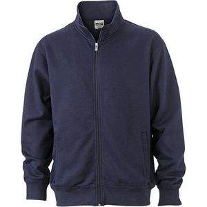 James and Nicholson Unisex Workwear Sweat Jacket (Marineblauw)