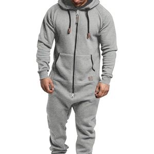 Grijze Onesie - Huispak - Onesie mannen - Onesie Vrouwen - Maat L