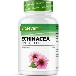 Echinacea - 500 mg - Veganistische Tabletten - 365 Stuks - Natuurlijk Echinacea Extract 10:1 - Hooggedoseerd