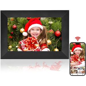 Digitale fotolijst 10 inch met WiFi - High-Definition Foto, Video en Muziek Speler met IPS-display
