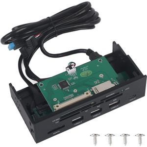 25 Inch Internal Card Reader,STW 5, 5.25 Inch Multifunction Internal Card Reader Dashboard PC Front Panel, Support For M2, MSO, Memory, MS, XD, 64G CF Card