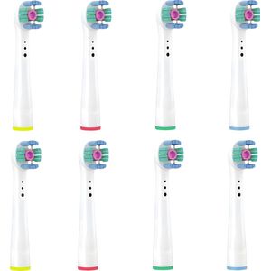8x Tandenborstel opzetstukjes geschikt voor Oral B - Vervanging 3D White EB18