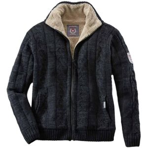 Terratrend - Gebreide Noorse Trui - Zwart/Grijs - 3XL