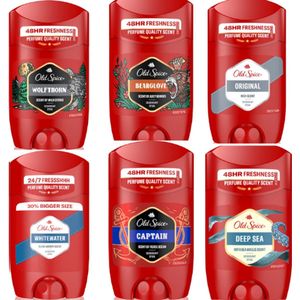 Old Spice deo stick Original / Bearglove / Wolfthorn / whitewater / Deep Sea / Captain - luxe set 6 Stuks