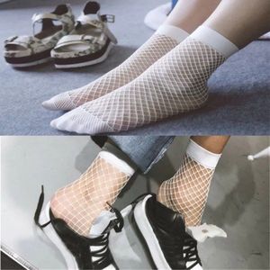 Sportieve - Fishnet- Gaatjes - Sok - One size - Wit