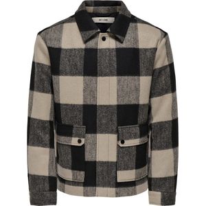 Onsconnor - Jas - Gespreide Kraag - Lange Mouwen - Drukknoopsluiting - Polyester Voering