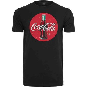 Merchcode Coca Cola - Bottle Logo Heren T-shirt - 3XL - Zwart