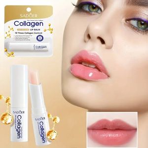 Sadoer Collageen Lippenbalsem | Hydraterend | Vochtinbrengend | Herstellend | Vermindert rimpels | Anti-aging | Lippenverzorging | Collageen Lipstick | Zachte lippen | Volle lippen | Glans | 100% Natuurlijke | Droge lippen | Lippenstift | Lipbalsem